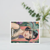 1920s Cocktail Elegance Flapper Girl ポストカード (スタンド正面)