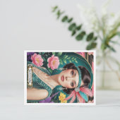 1920s Cocktail Elegance Flapper Girl ポストカード (スタンド正面)
