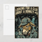 1920s Detective Donkey Noir Comic シーズンポストカード (正面/裏面)