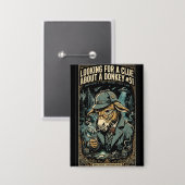 1920s Detective Donkey Noir Comic 缶バッジ (正面/裏面)