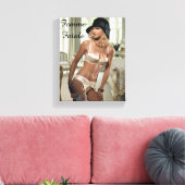 1920's Femme Fatale Diva -喫煙と銃 キャンバスプリント (インサイチュ (リビング))