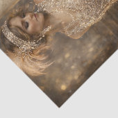 1920s Flapper Gold Glam Decoupage 薄葉紙 (詳細)