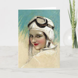 1920's Flygirl by C.G. Sheldon カード
