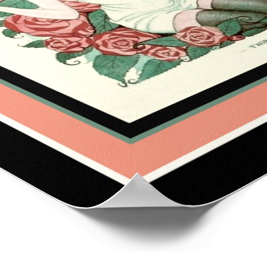 1920's French Deco "Le Sourire" ポスター (角)