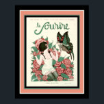 1920's French Deco "Le Sourire" ポスター<br><div class="desc">1920's Art Deco,  "Le Sourire"  french magazine cover by  Ferdinand Couderc.  "T'auras pas ma fleur"</div>