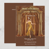 1920s Gatsby 50th Birthday Invitation 招待状 (正面/裏面)