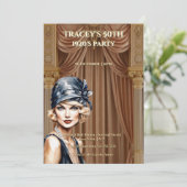 1920s Gatsby 50th Birthday Invitation 招待状 (スタンド正面)