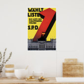 1920s German Election Poster SPD Labour Party ポスター (キッチン)