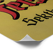 1920s German Sparkling Wine Poster Feist-Feldgrau ポスター (角)