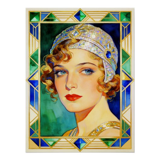 1920's Glamorous Flapper Poster ポスター (正面)