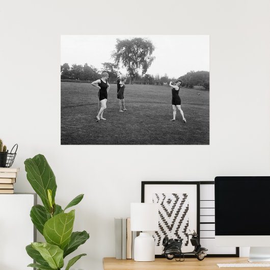 1920s Golf Fashion ポスター (ホームオフィス)