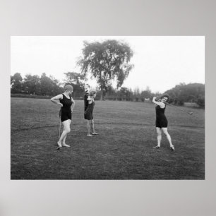 1920s Golf Fashion ポスター