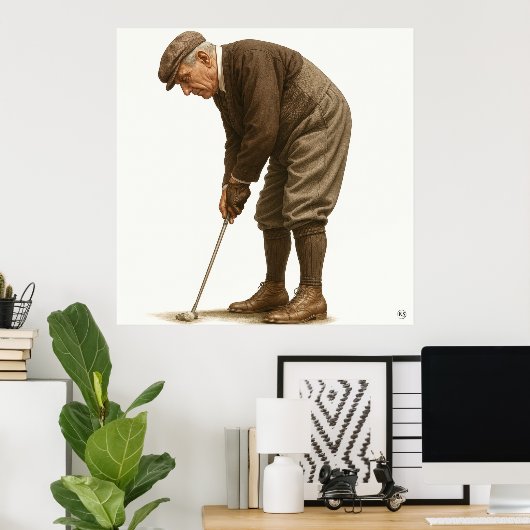 1920's Golf Fashion - Art Print ポスター (ホームオフィス)