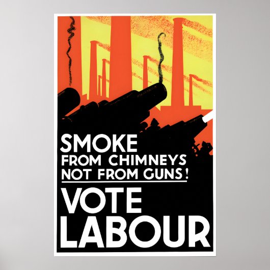 1920s Labour Party Election Poster British ポスター (正面)