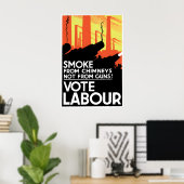 1920s Labour Party Election Poster British ポスター (ホームオフィス)