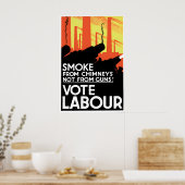 1920s Labour Party Election Poster British ポスター (キッチン)