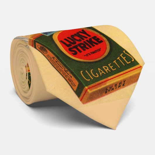 1920s Lucky Strikes ad print ネクタイ (ロール)
