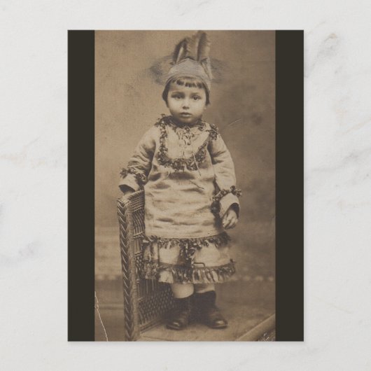 1920s RPPC 1つの小さなインディアン ポストカード (正面)