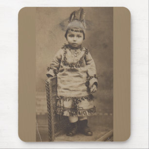1920s RPPC 1つの小さなインディアン マウスパッド