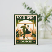 1920's Social Swing Dance Vintage ポストカード (スタンド正面)