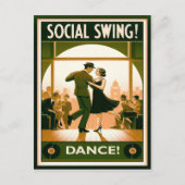 1920's Social Swing Dance Vintage ポストカード (正面)
