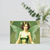 1920s Style Green Fairy ポストカード (スタンド正面)