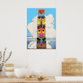 1920s totem pole print ポスター (キッチン)