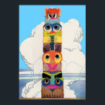 1920s totem pole print ポスター<br><div class="desc">A SUPER colorful, SUPER awesome image from a 1920s children’s book. Looks fantastic on EVERYTHING. Note also that EVERYTHING in my store was made in USA, except for leggings, which are made in Canada. Wanna see more old? Here's the Facebook page for my store: www.facebook.com And here's my blog: www.fullservicebohemian.blogspot.com...</div>