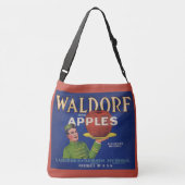 1920s Waldorf Apple crateラベルプリント クロスボディバッグ (裏面)
