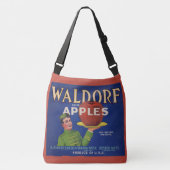 1920s Waldorf Apple crateラベルプリント クロスボディバッグ (正面)