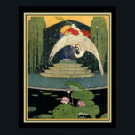 1921アールデコガーデンシーン16 x 20 ポスター<br><div class="desc">美しいアールデコガーデンシーン1921年の家とガーデンカバー。</div>