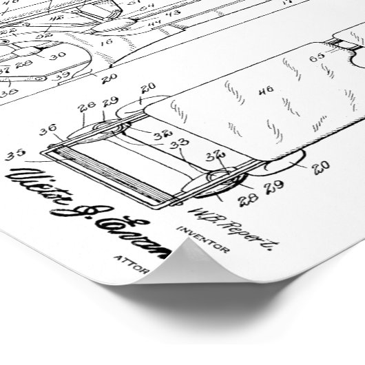 1921ヴィンテージカイロプラクティック表特許芸術プリント ポスター (角)