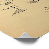 1921ヴィンテージテイラーゴルフクラブ特許アートプリント ポスター (角)