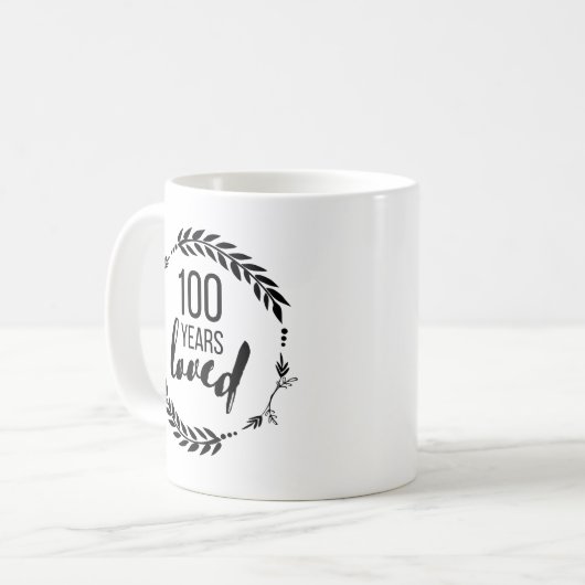 1921年から100年が愛される100誕生日贈答品C コーヒーマグカップ (正面左)