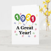 1921年すばらしい年の誕生日 カード (黄色い花)