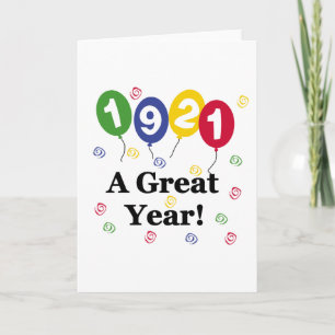 1921年すばらしい年の誕生日 カード