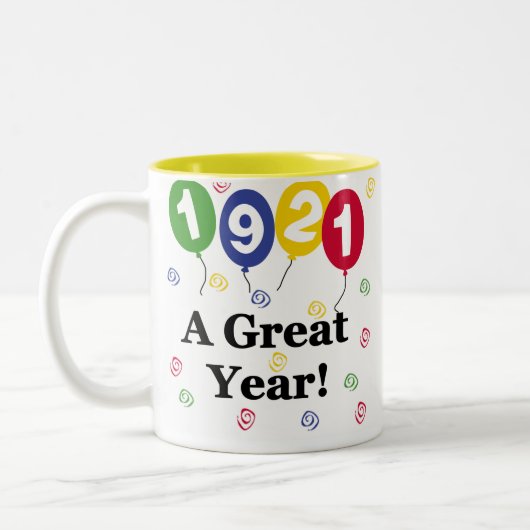 1921年すばらしい年の誕生日 ツートーンマグカップ (左)