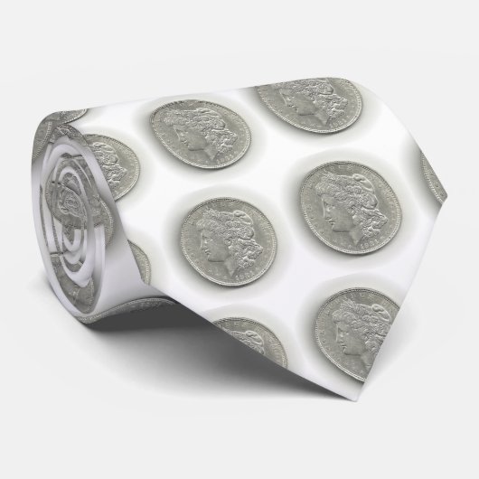 1921年のモーガンの1ドル銀貨のタイ ネクタイ (ロール)