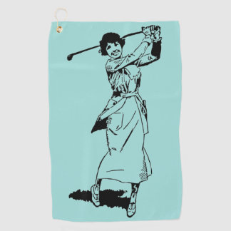 1921年ヴィンテージ女子ゴルファー ゴルフタオル