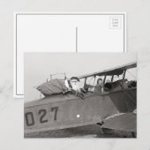 1921年、飛行機に乗ったサンタクロース シーズンポストカード (正面/裏面)