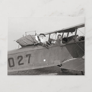 1921年、飛行機に乗ったサンタクロース シーズンポストカード