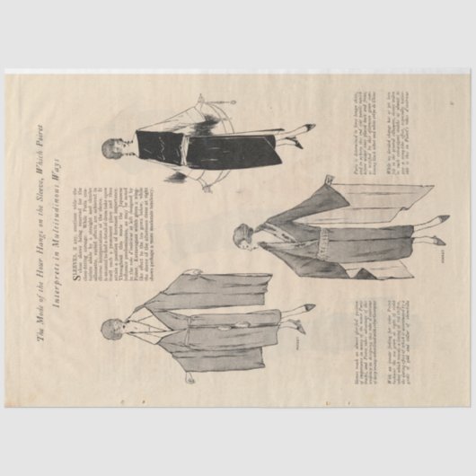 1921日本郵船ファッションデザイン記事 薄葉紙 (正面)