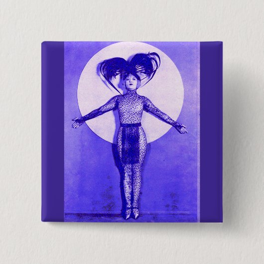 1922オッドボール映画スターのスタートアップ – 青 缶バッジ (正面)