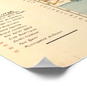 1922コンスタンチノープルの地図 – トルコ,イスタンブール ポスター (角)