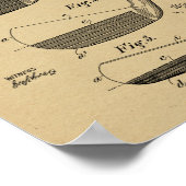 1922ゴルフクラブヘッドデザイン特許プリント ポスター (角)