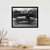 1922ホワイトハウスでレースの車、クティ ポスター (キッチン)