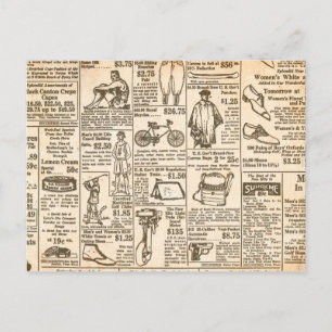 1922ヴィンテージ新聞広告 ポストカード
