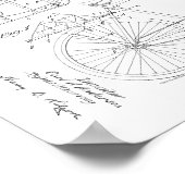 1922ヴィンテージ自転車特許プリント ポスター (角)