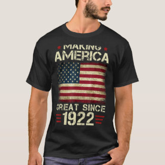 1922年から素晴らしアメリカを作るヴィンテージ100Bir Tシャツ