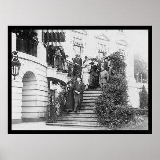 1922年のキュリー・マリーとハーディング大統領 ポスター